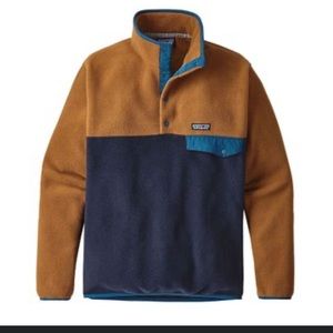 Patagonia Brown and Blue Fleece Jacket